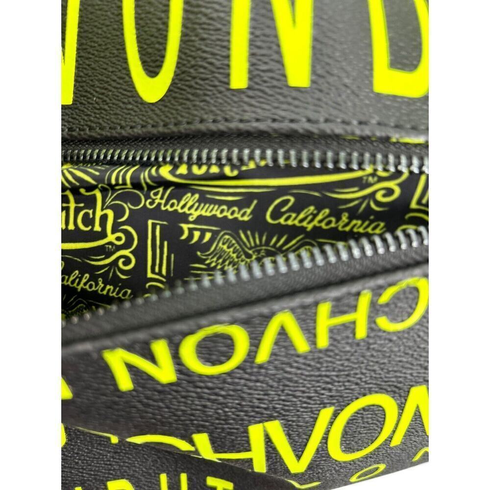 NWT Von Dutch Monogram Black Yellow Overnight Travel Gym Sports Bag - Picture 5 of 14